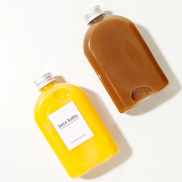 200ml 250ml 300ml Flat Square Disposable Plastic Bottle Creative