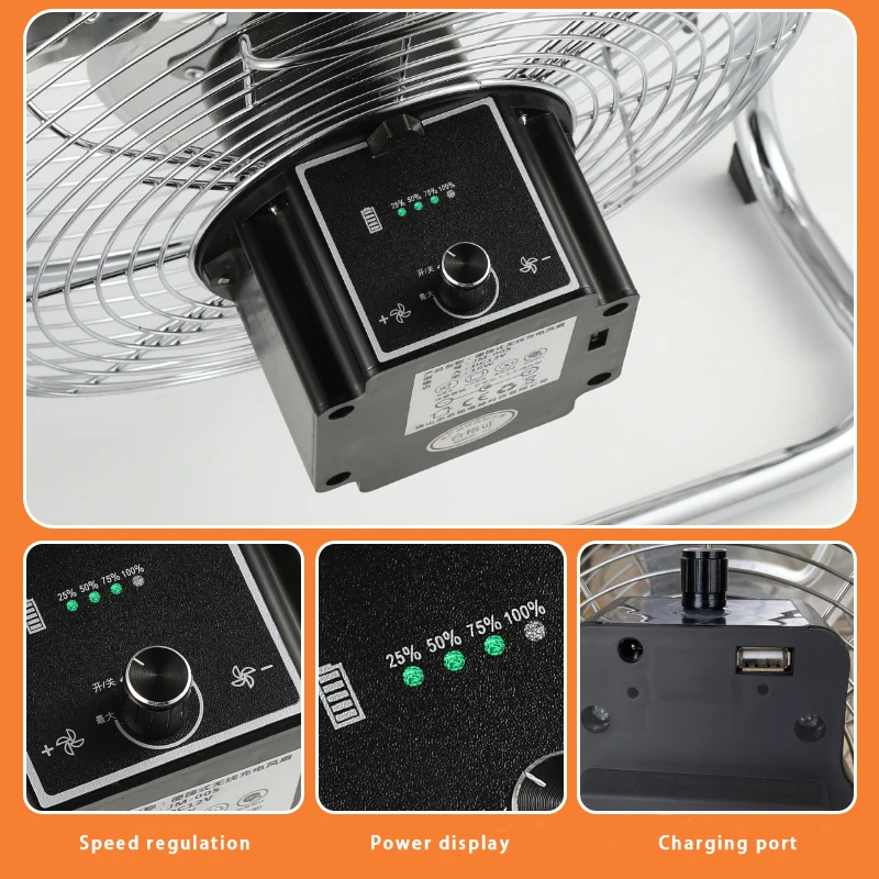 Hot Selling Solar Charging Table Fan Solar Energy Power Battery