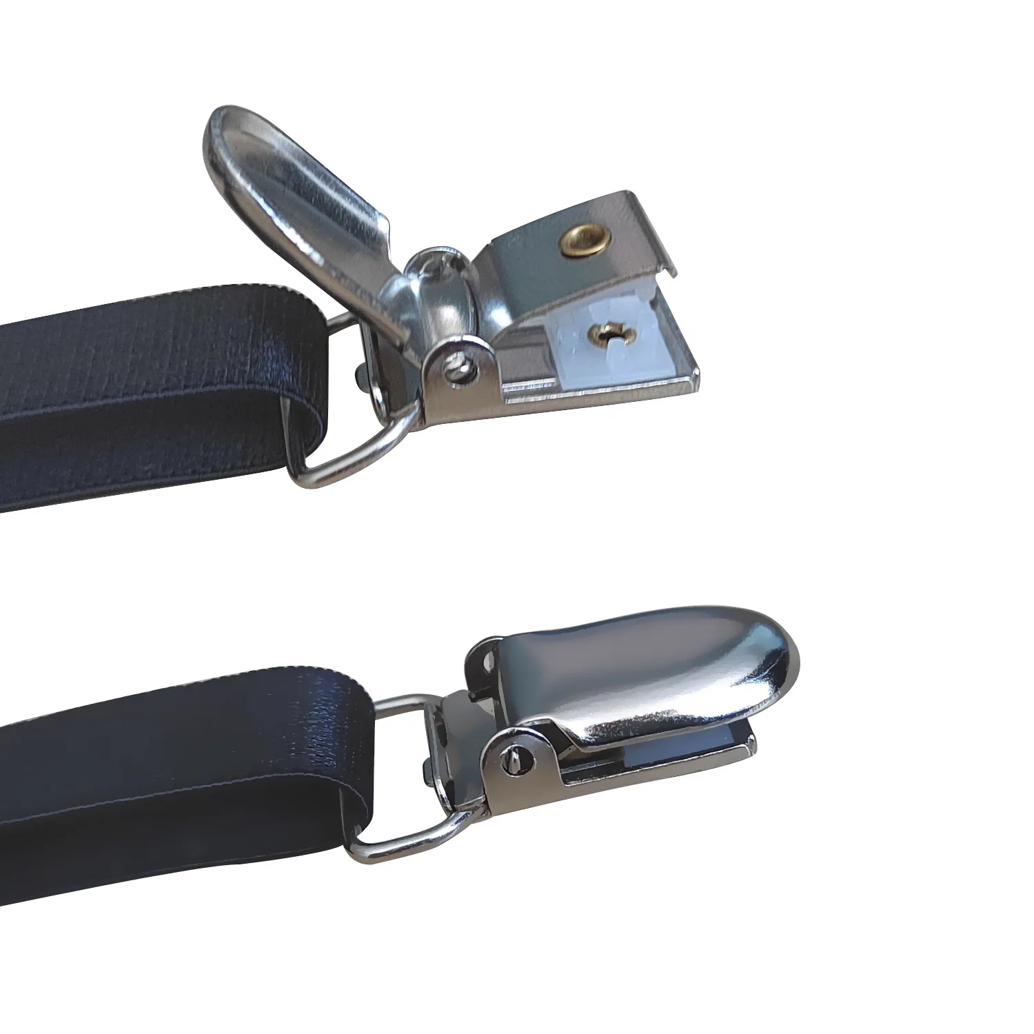 High Quality Non-slip Duckbill Clip Black and White Strip Garter Belt  Elastic Men's Shirt Stays Garter Suspenders for Men| Alibaba.com