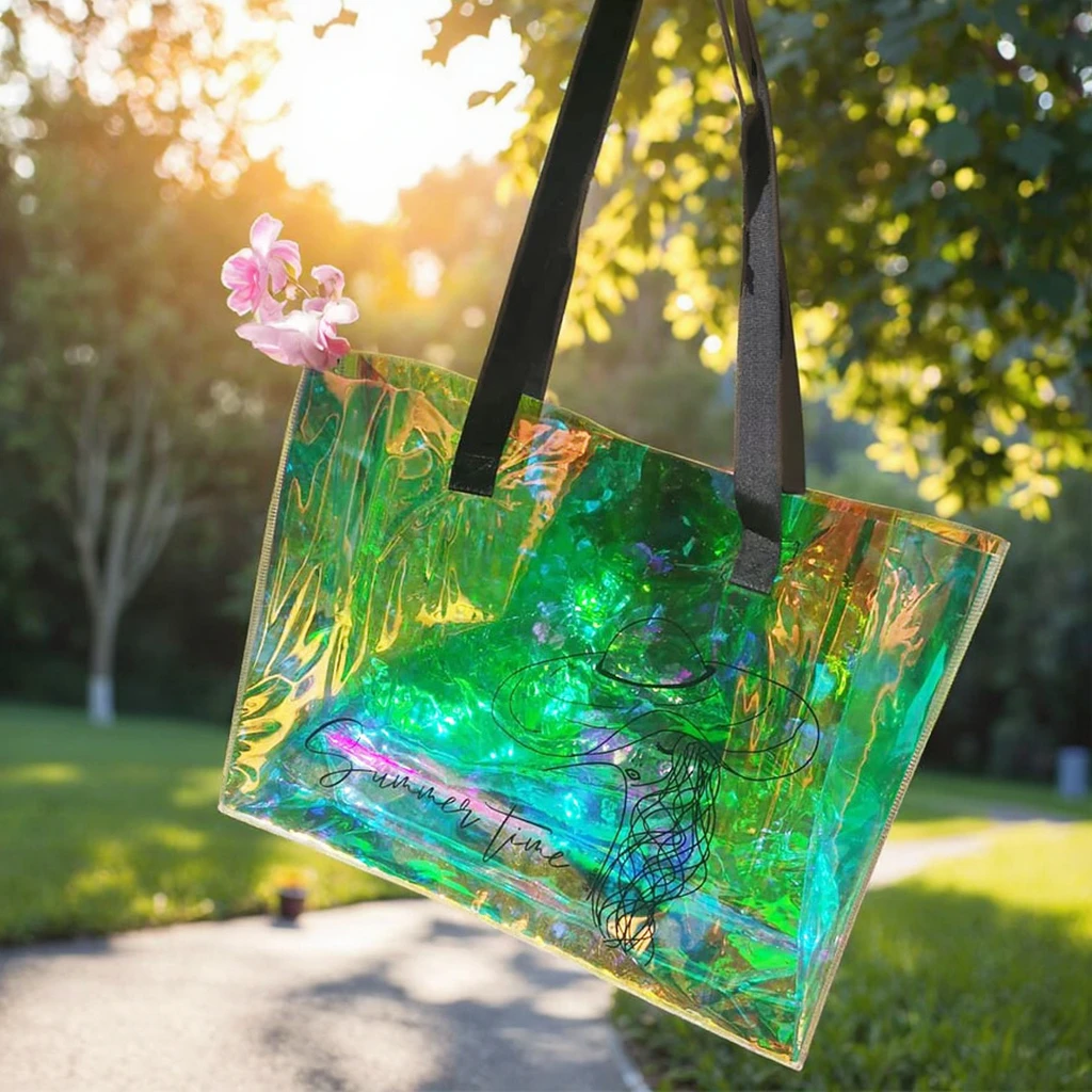 Custom Holographic Beach Bag with Logo