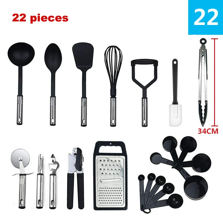 42 Pieces Nylon Cooking Utensils Kitchen Utensils with Spatula Cookware Set Kitchen Tool Set