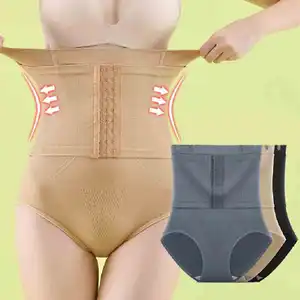 High Quality Body Shapewear High Waist Trainer Plus Size Tummy Corset Satin Breathable Satin Fabric Thin Firm for Body Building