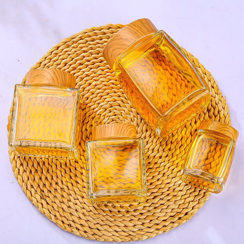 Empty Luxurious Food Grade Honey Jar Glass Jar Sealed Glass Jar For Honey With Metal Lid Buy