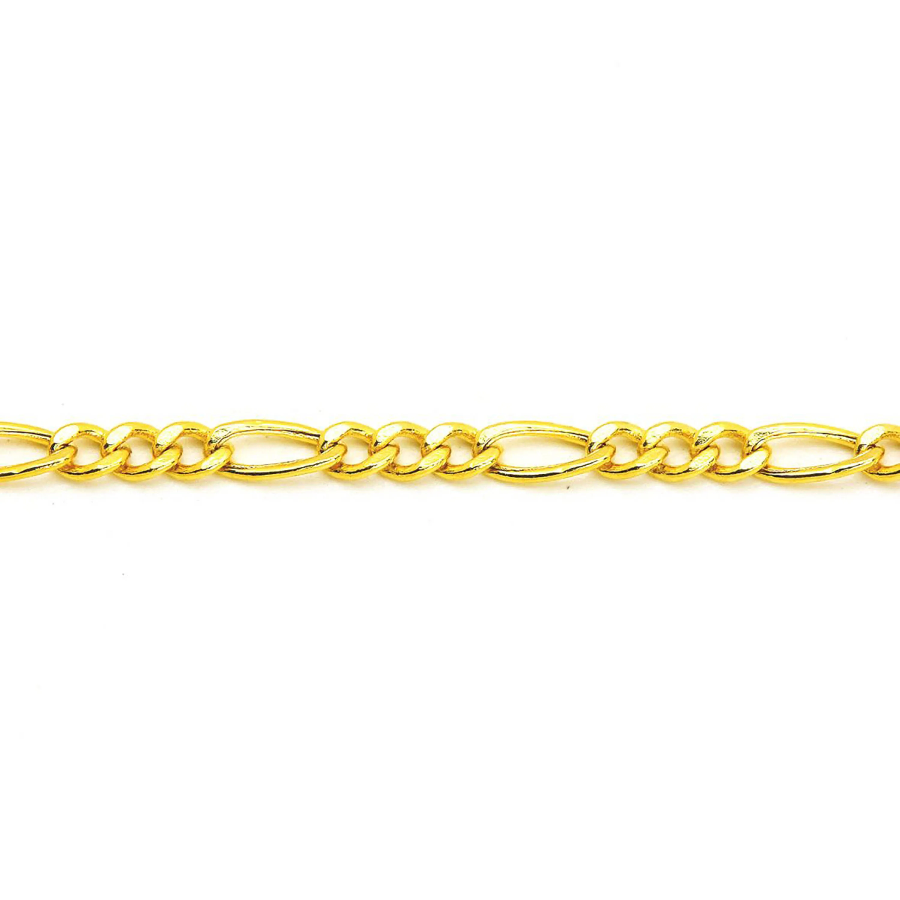 Gold Chain Jewelry Making Figaro Chain Necklace 18k Yellow Gold Chain