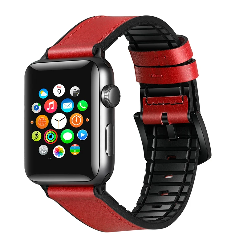 Silicone Watch Leather Strap 