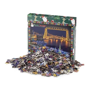 Personalized Christmas Theme Tour of Lights Pattern 1000 Pieces Cardboard Adult Jigsaw Puzzles Manufacturer
