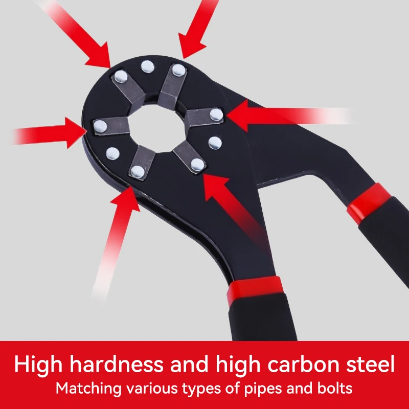 Chave sextavada externa, Chave Torque Ajustável, Abertura Repair Removal Tool, Chave Mágica, Torque Multifuncional Ajustável
