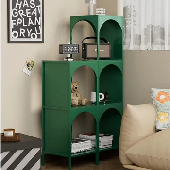 Nordic Side Table Console Table Storage Racks Organizer for Room Bookshelf Decorations Iron Shelf Cabinets Living Room Furniture