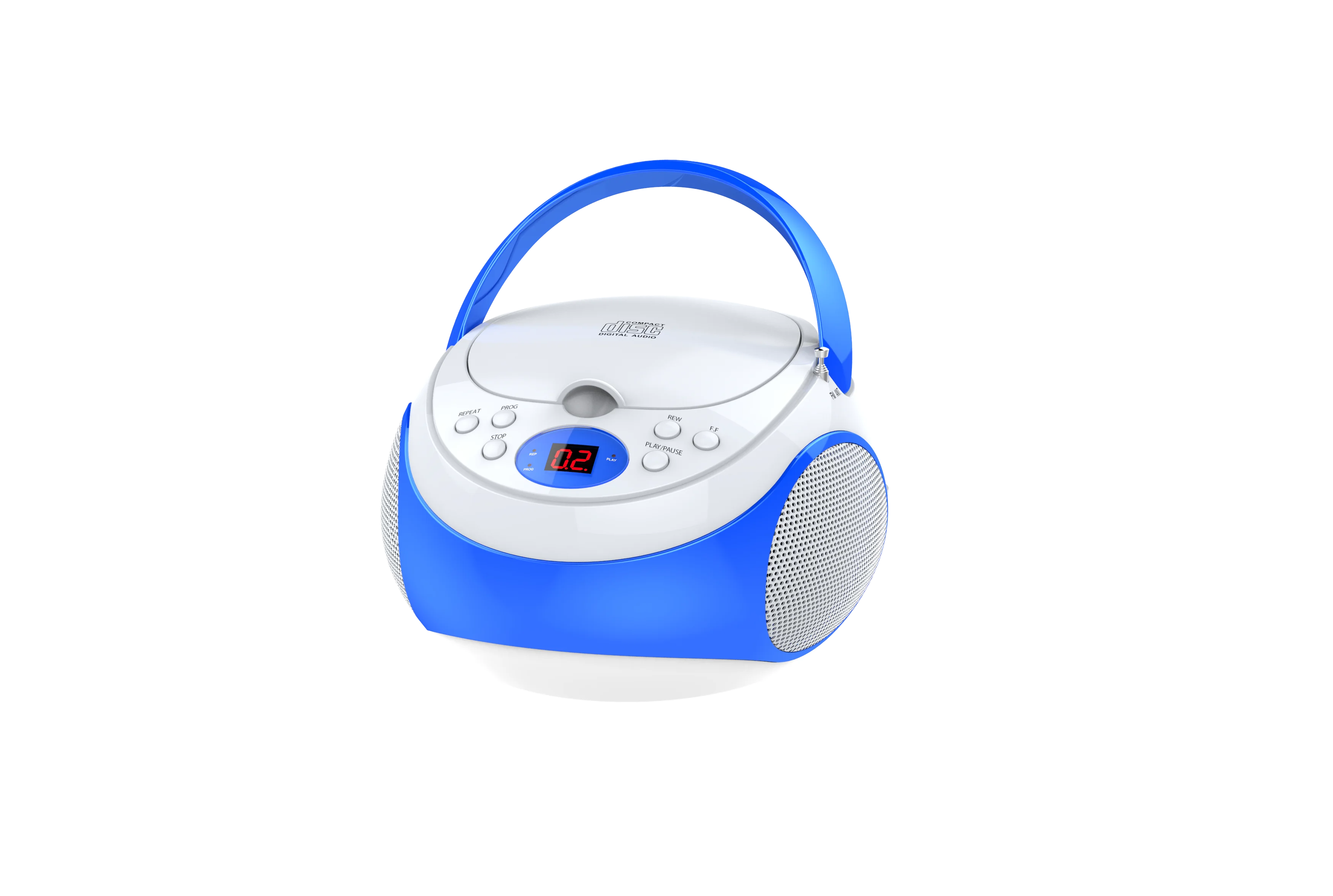 Portable CD/DVD/VCD Player with AM/FM Radio & Dual Stereo Speakers 3.5mm AUX Input for Home or On-The-Go Entertainment