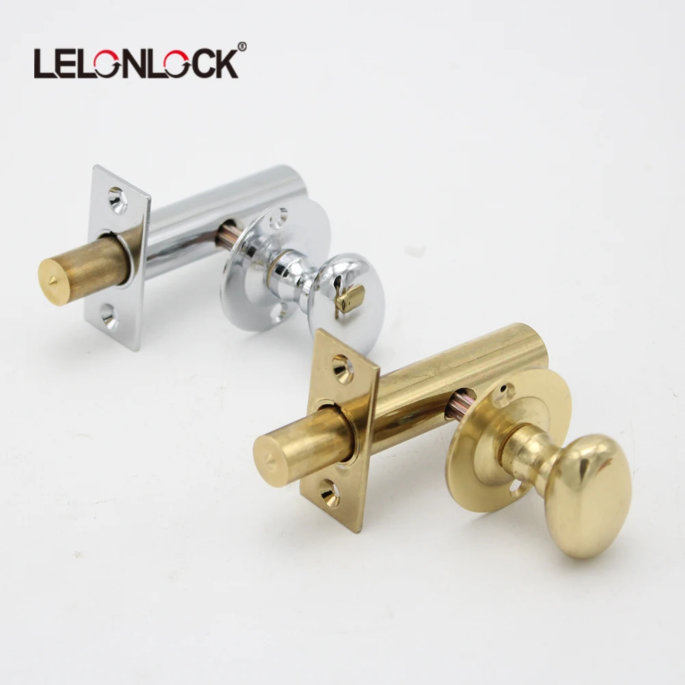 Solid Brass Fire Hydrant Lock System Fire Door Invisible Rack Bolt Security Door Lock with Oval Knob