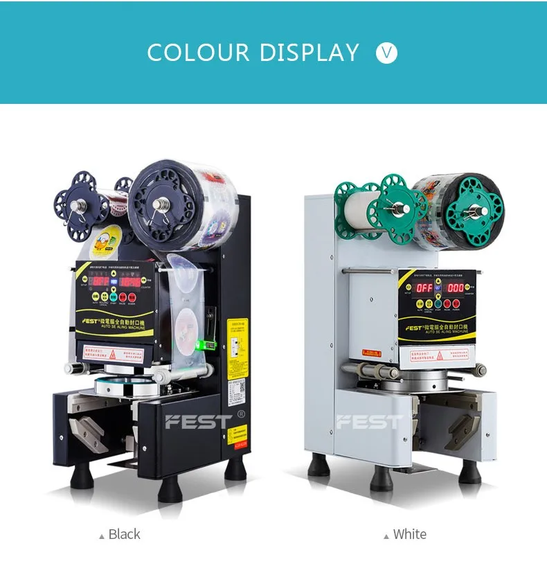 Automatic Cup Sealing Machine Bubble Tea Cup Sealer Plastic or Paper 220V Film Plastic Plate Lid Machine