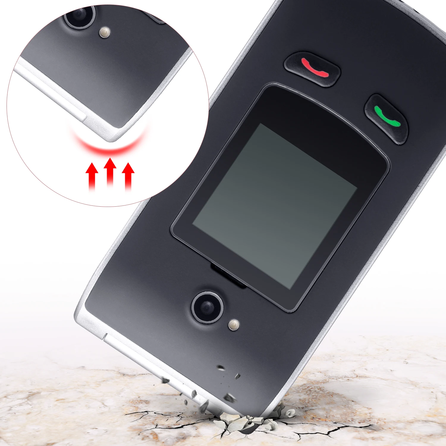 New Model D311-PLUS 2.4 Inch Small Flip Cell Phones Unlocked Mobile dual screen