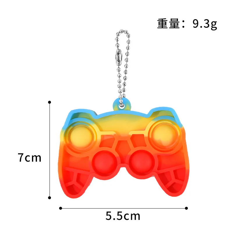 Mini Popit Fidget Toy Push Game Controller Pop It Key Chain Silicone