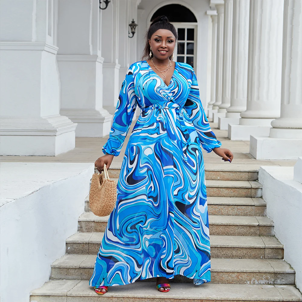 Boho Maxi Women's Plus Size Long Sundresses Women's Plus Size