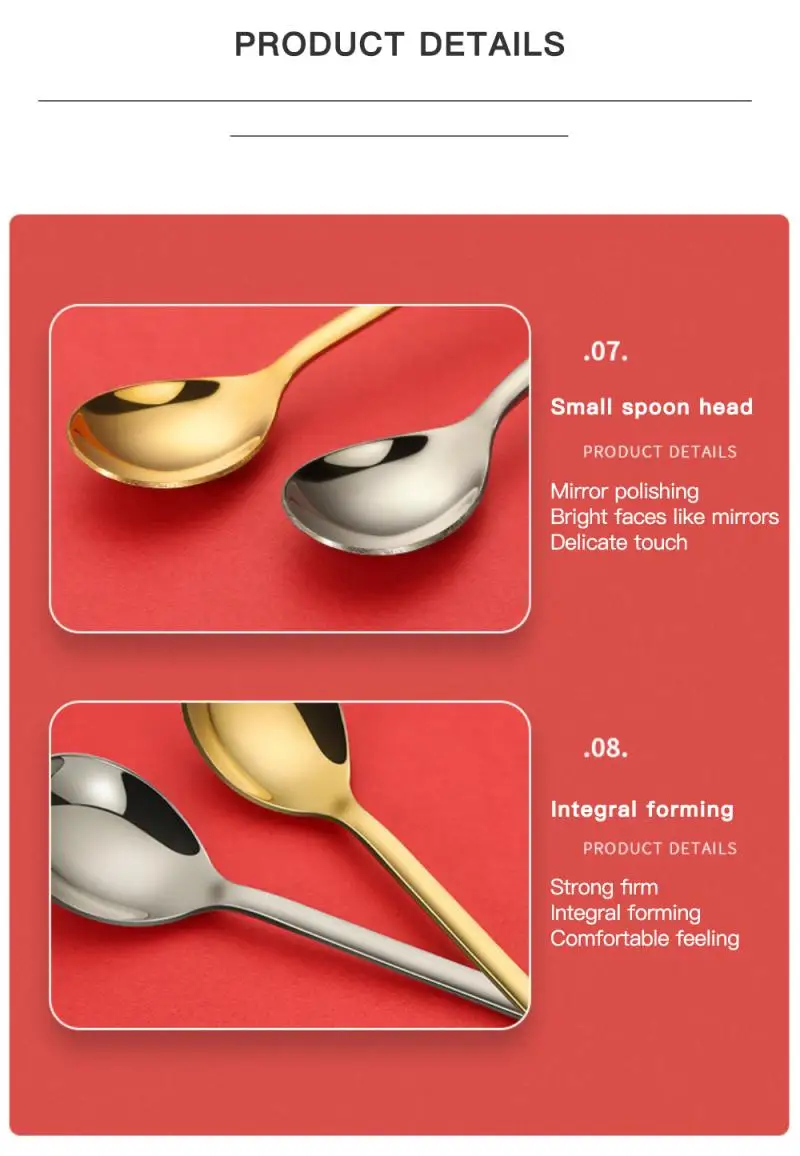 2022 Christmas Gift Stainless Steel Spoon Cute Dessert Metal Spoon 304