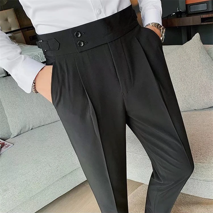 Pantalon Habillé Homme Extensible 4 Ways – Coupe Slim Confortable Sans Repassage, Look Business Décontracté
