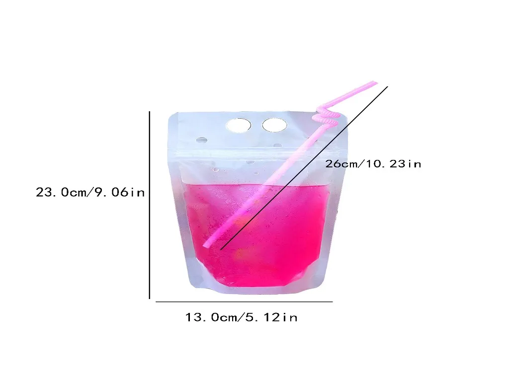 Disposable Heavy Duty Hand-Held Translucent Plastic Smoothie Adult