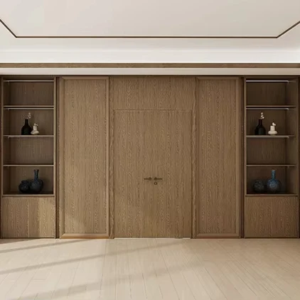 Melinco Multifunctional Living Room Cabinet Units Same Color Walls Doors Eco-Friendly Modern Design for Flexible Space Saving