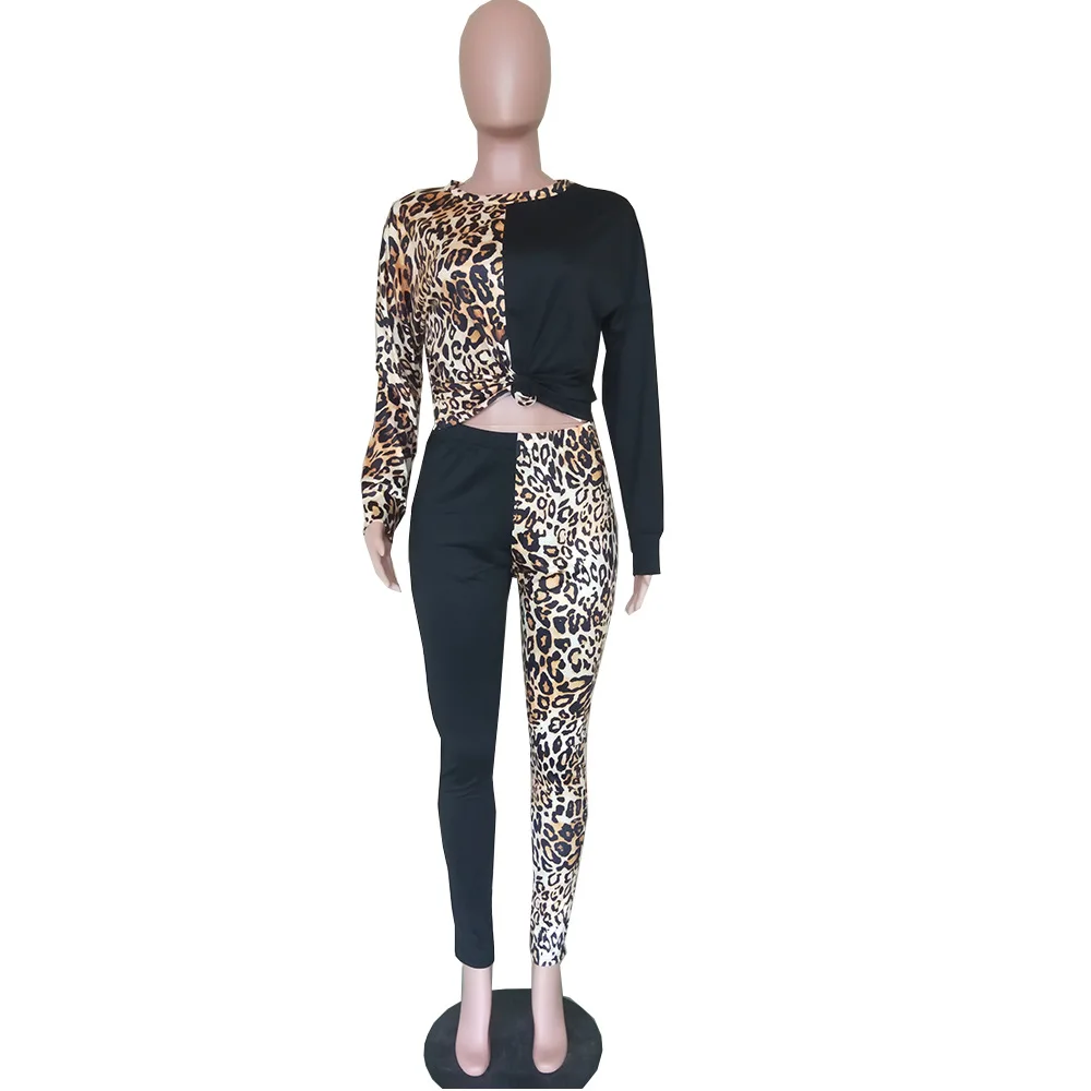 Stylish Leopard Print Two Piece Pants Set  Leopard print, Leopard print  leggings, Two piece dress