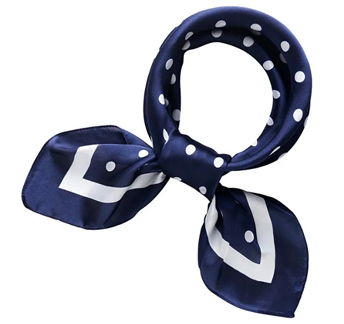 Хит продаж платок из шелкового атласа с принтом логотипа на заказ бандана