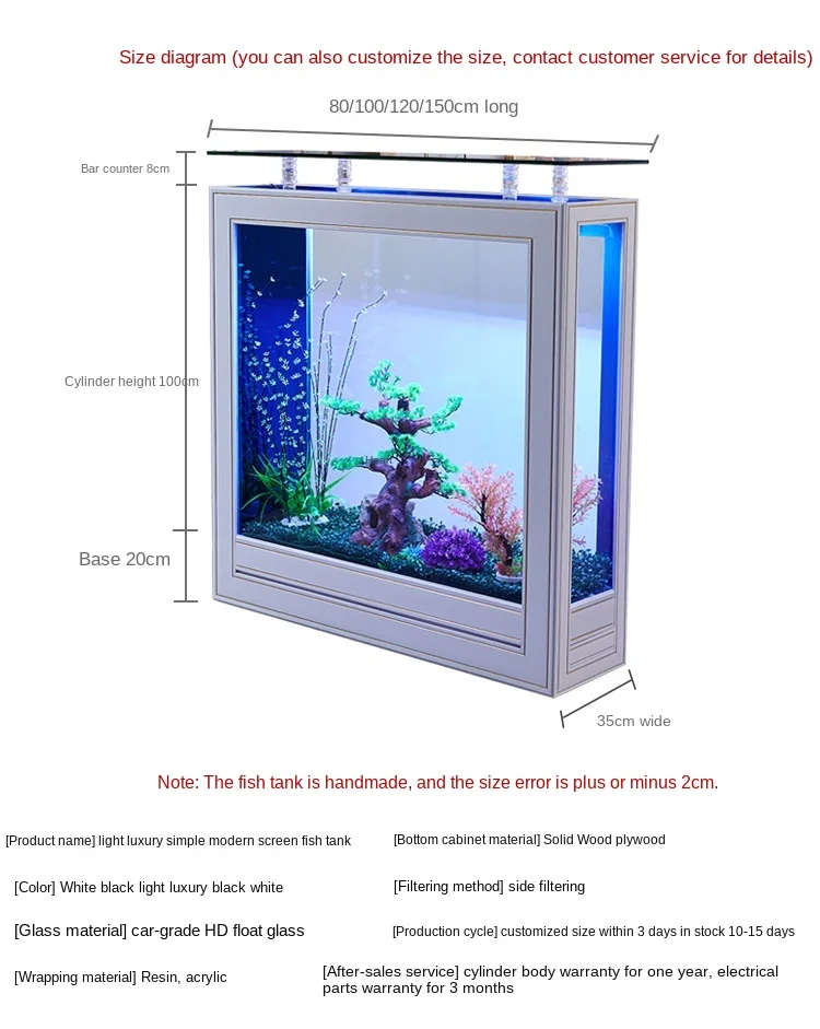 Acrylic Aquarium Tank Bowl with LED Light for Goldfish Betta Small Fish,Office Business Home Saim Corner Fish Tank 