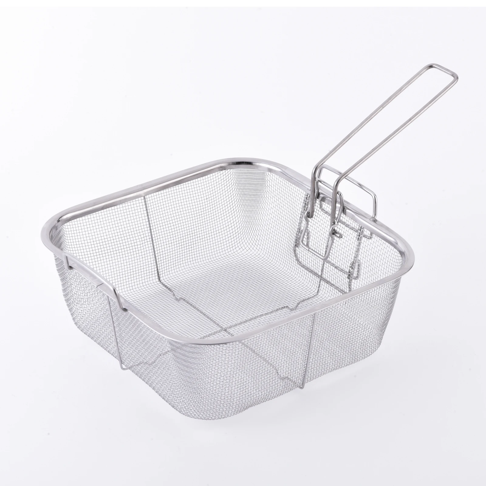ouying1418 Stainless Steel Oil Fry Basket Foldable Expandable Mesh Basket Strainer Net 
