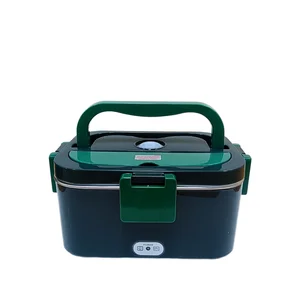 1.8L Rechargeable Electric Eco-Friendly Stainless Steel Lunch Box with Carry Bag Food Warmer for Cars Household Outdoor Use