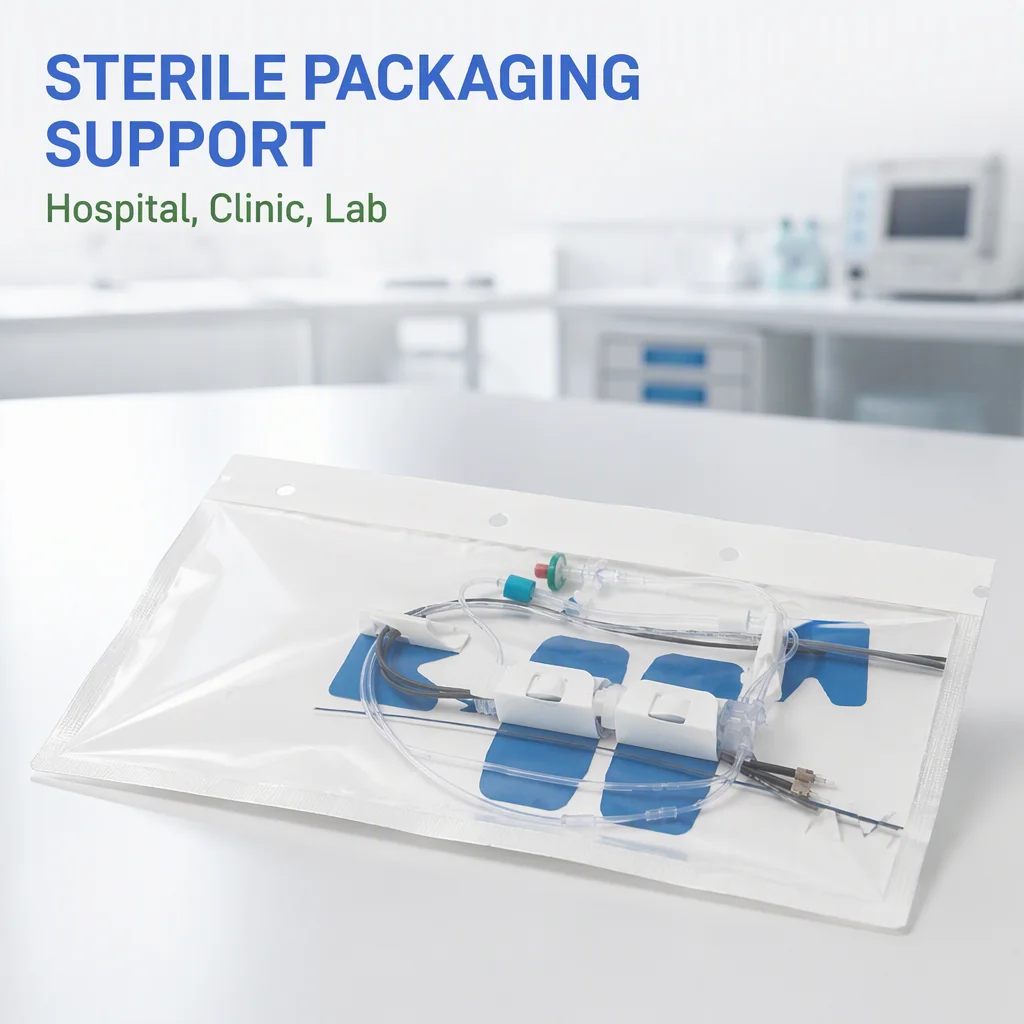 Custom Printed Tyvek Header Pouch Compatible with EO & Gamma Sterilization