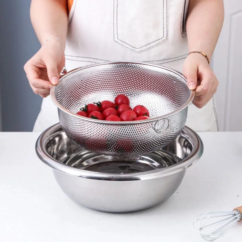 Наборы чашек для дуршлага штабелируемые пищевые ситечки дренажная корзина ситечко мытья фруктов овощей