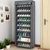 10-layer burgundy shoe cabinet