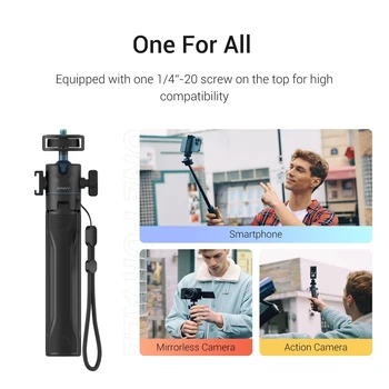 SmallRig Vigor Black Vlog Kit Compact and Stretchable with Tripod Grip Selfie Stick Mode for Multiple Scenarios detail image