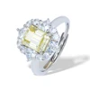 Lemon yellow emerald cut
