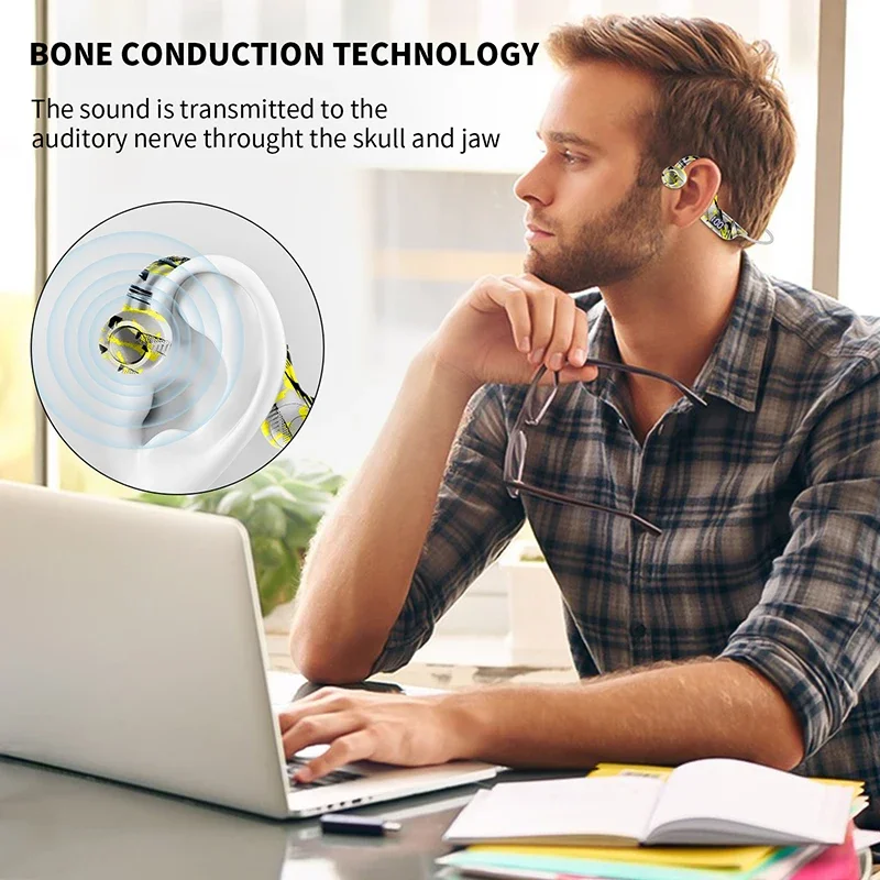 New Akzg9 Graffiti Bone Conduction Wireless Bluetooth Earphone Insert