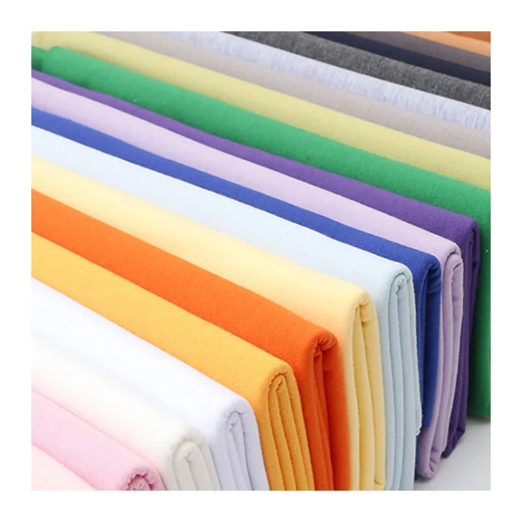 Высококачественная однотонная дышащая футболка из 100% хлопка на заказ трикотажная ткань