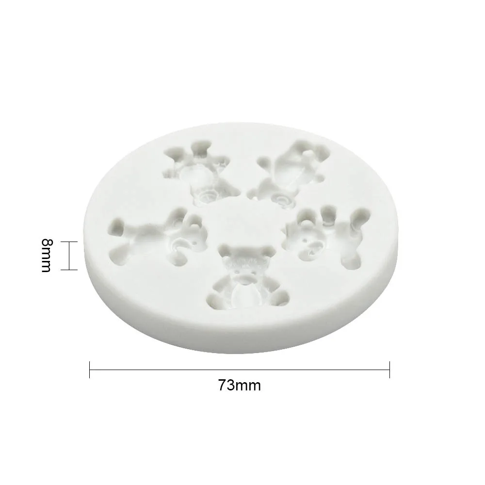 Early Riser Bear Silicone Fondant Mold Cake Decoration Baking Supplies Chocolate Mold Dessert Tools factory