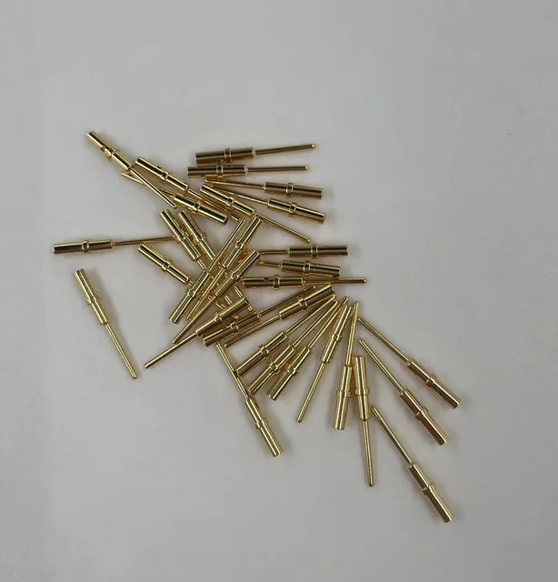 Custom precision brass  gold-Plated 5u crimp contact pins