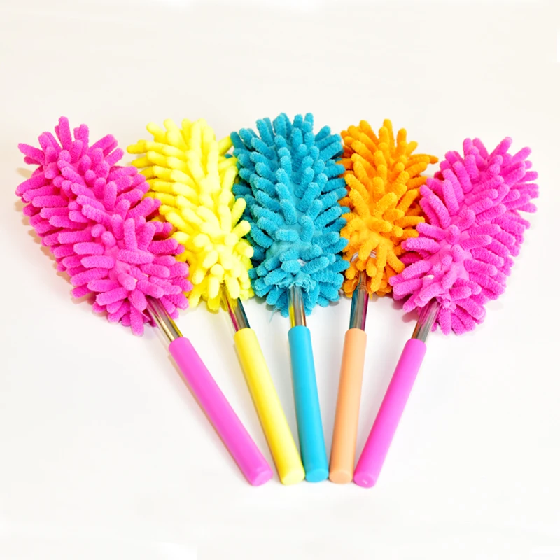 Extendable Microfiber Duster Cleaning Feather Extending Brush Telescopic 