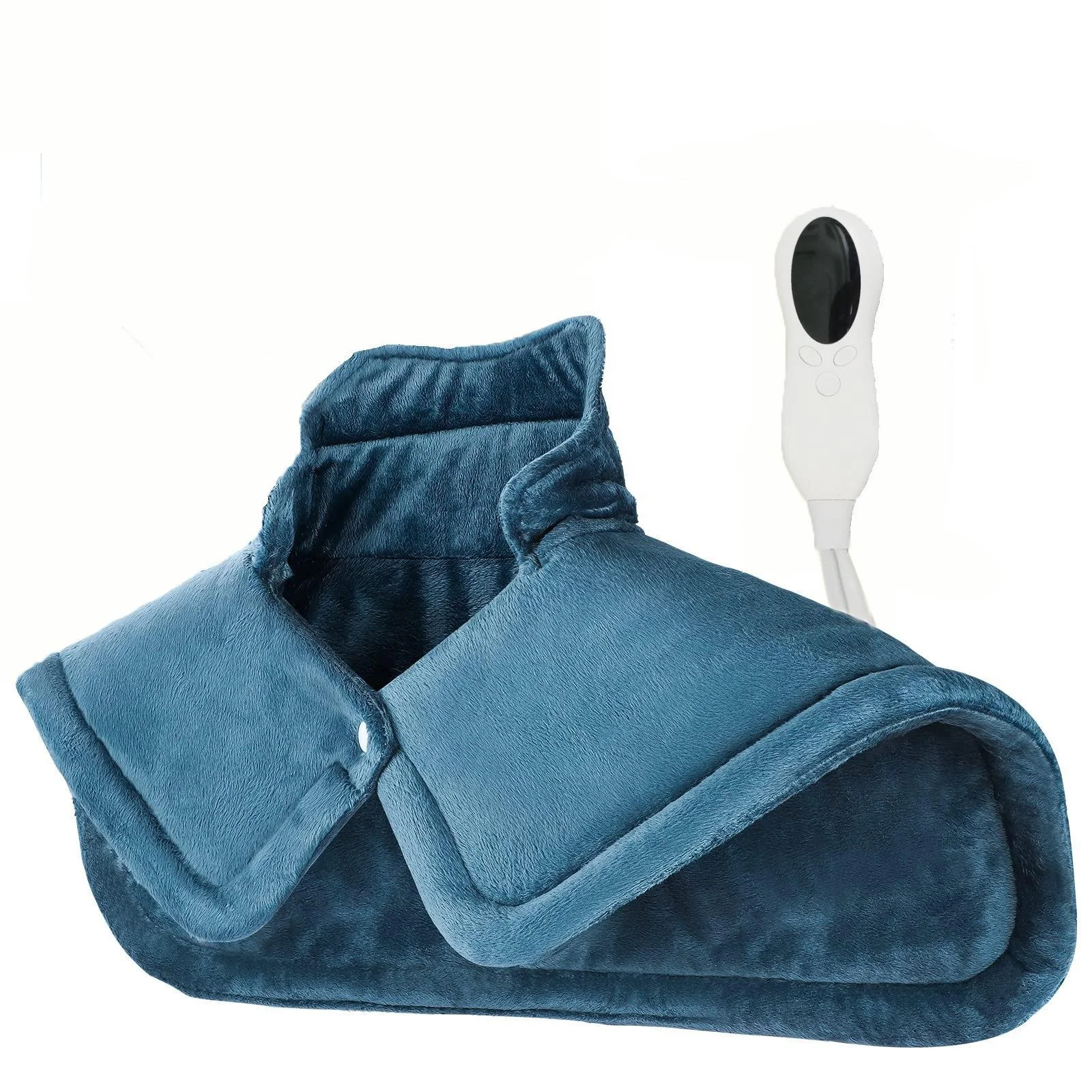 Electric Heating Shawl with Temperature Control Soft Flannel for Winter Pain Relief Shoulder Neck Back Abdomen Legs Waist Warmth 3