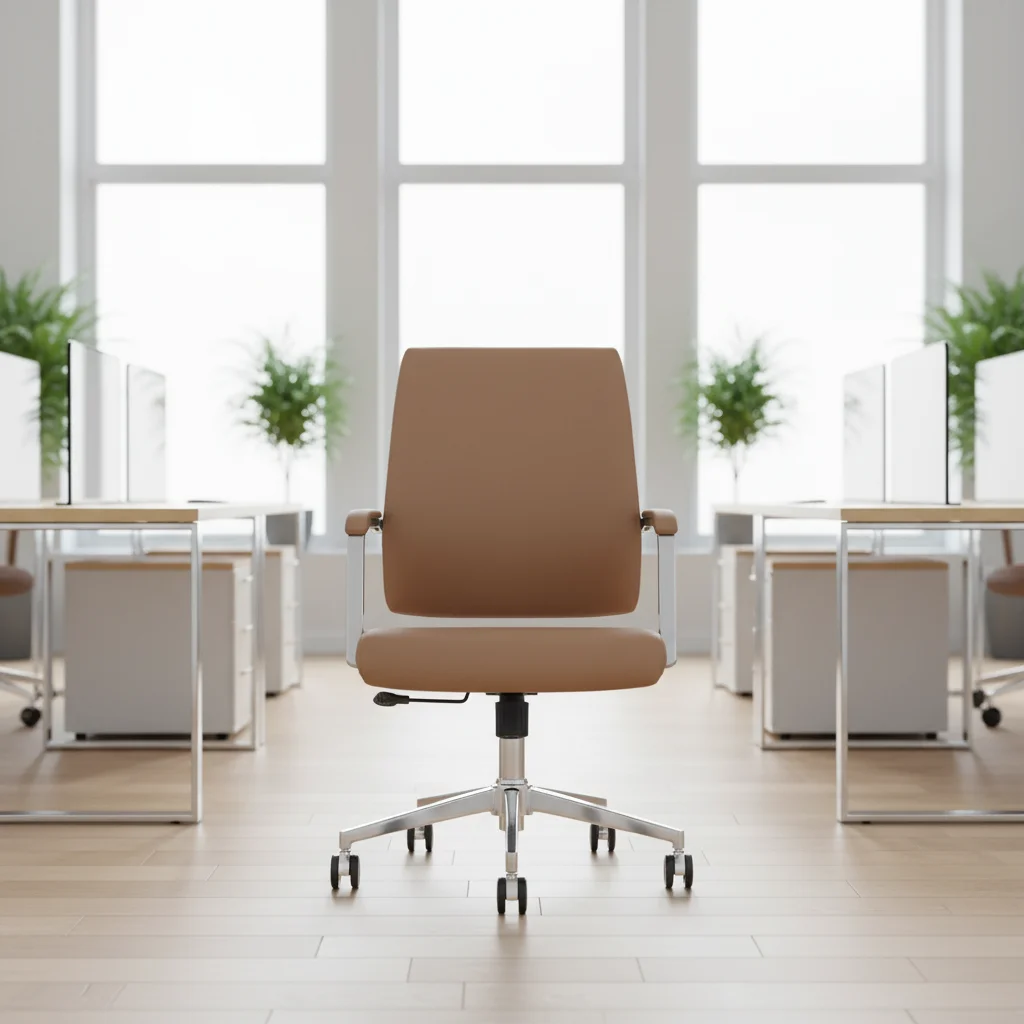 Modern Ergonomic Leather Butterfly Mechanism Adjustable Office Task Chair 3