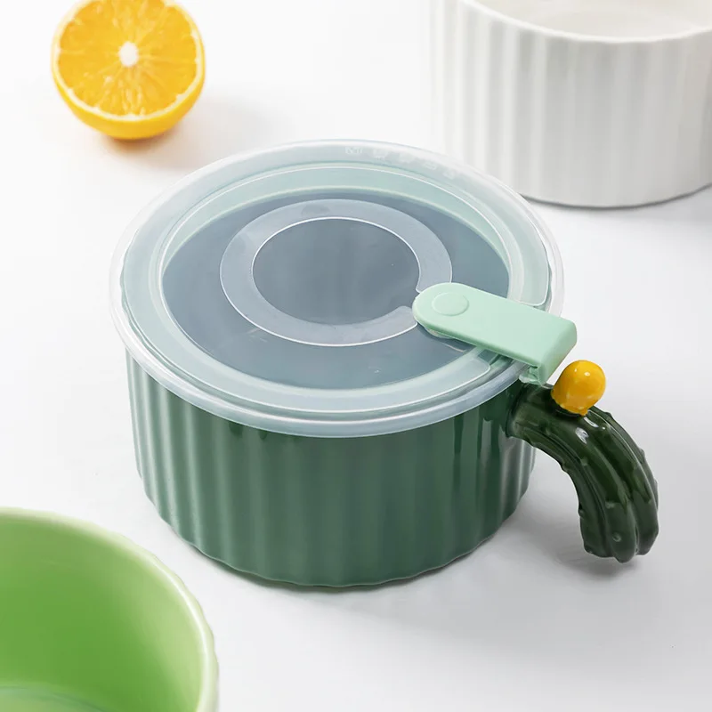 Ciotola Per Noodles Istantanei In Acciaio Inox 304, 1300 Ml, Con Coperchio Antigoccia E Supporto Per Cellulare, Ideale Per Zuppe, Pasta E Viaggi, Colore Marrone - 2