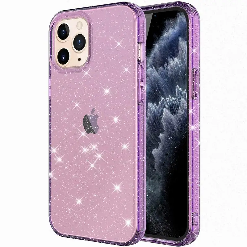 For Iphone 12 Pro Max Dual Layer Phone Case Glitter Pink Plastic For Iphone 12 One Piece Two Layer Case Buy For Iphone 12 One Piece Two Layer Case Product On Alibaba Com