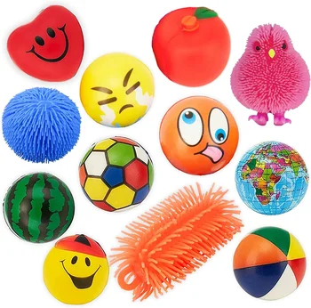 Custom Stress Reliver Party Favor Soft Funny Toy Balls Assorted Squishy Kids Anti PU Stress Ball