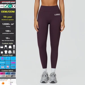 Fully Customizable High Waist Tight V-Neck Sports Yoga Pants Custom Fabric Color Style Logo Women Gym Fitness Wear Leggings