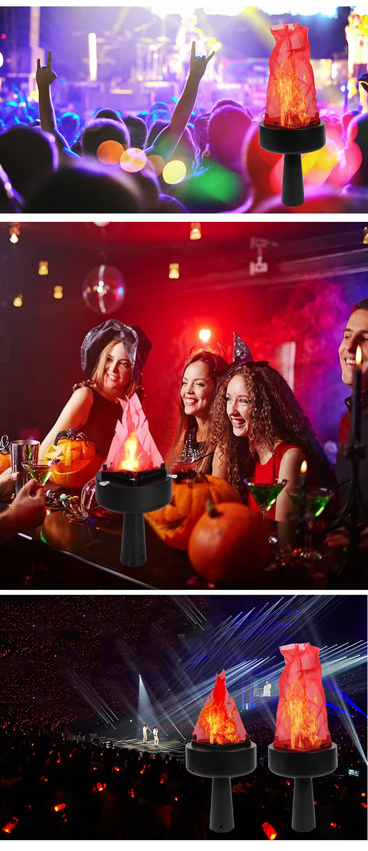 Portable Electronic Led Mini 3d Fire Flame Efflect Light For Halloween ...