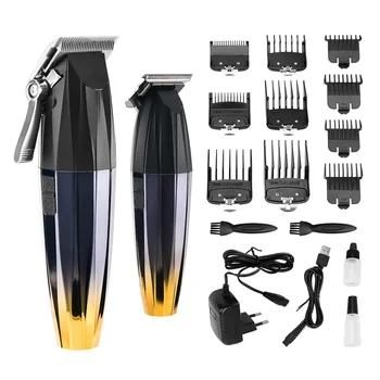 KooFex Rechargeable Men Hair Cutting Tools Pro Barber Trimmer Barber Machine Hair Clipper Kit