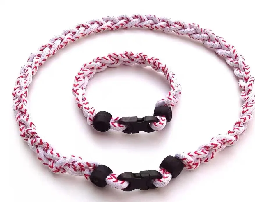 Fashion 3Rope Baseball Softball Three Braided Rope Bracelet for