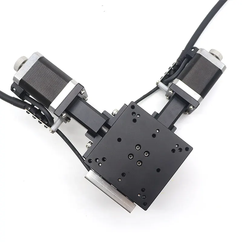Electric Motor-Driven Aluminum Displacement Platform Fine-Tuning Xy Axis Workbench Precision Moving Cross Slide