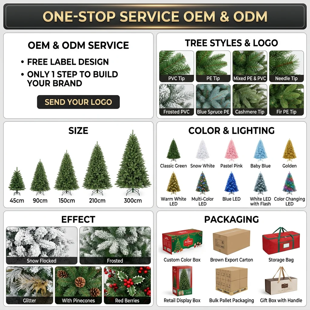 Wholesale Cheap Umbrella Handmade Artificial Christmas Tree Promotion Green PVC Trees Arbol De Navidad Albero Di Natale