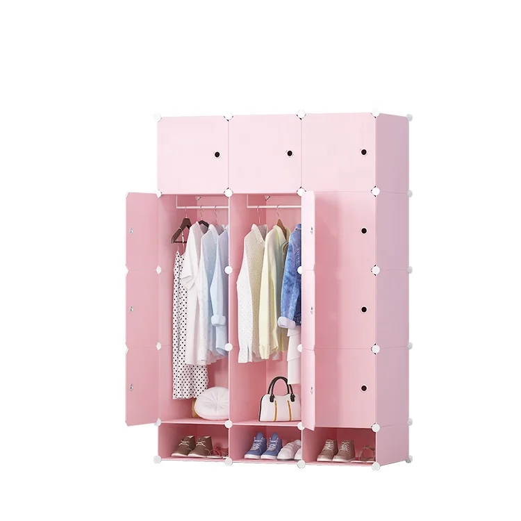 Cheap Modern Plastic Extendable Functional Furniture Dressing Room Closets Organizer Wardrobe