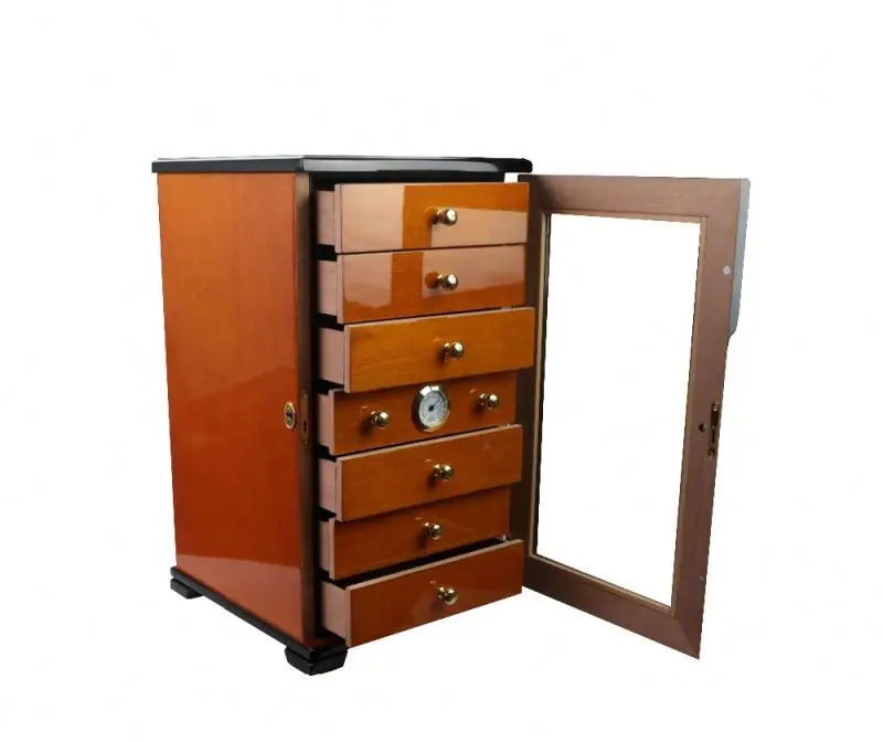 
Модный деревянный шкаф для сигар с 7 ящиками 
